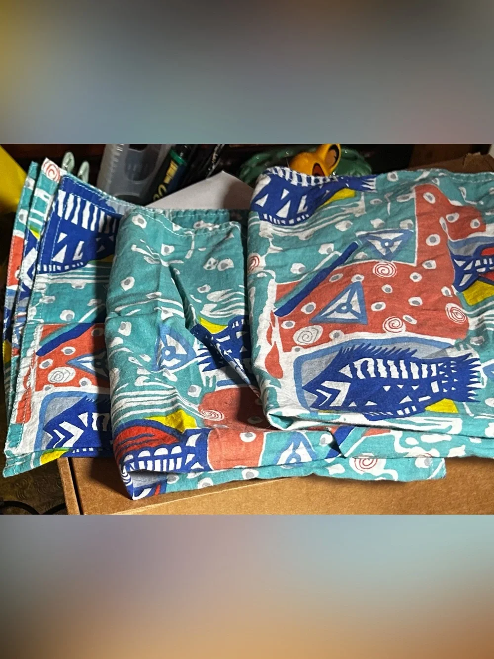 Vintage Abstract Napkins (Set of 3)